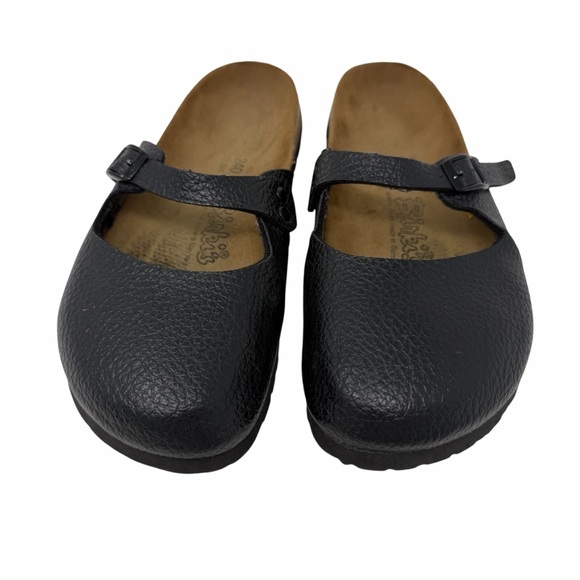 Birkenstock Shoes - Birkenstock Birki's Maria Mary Jane Clogs Pebbled Leather Black Size 37 /6-6.5